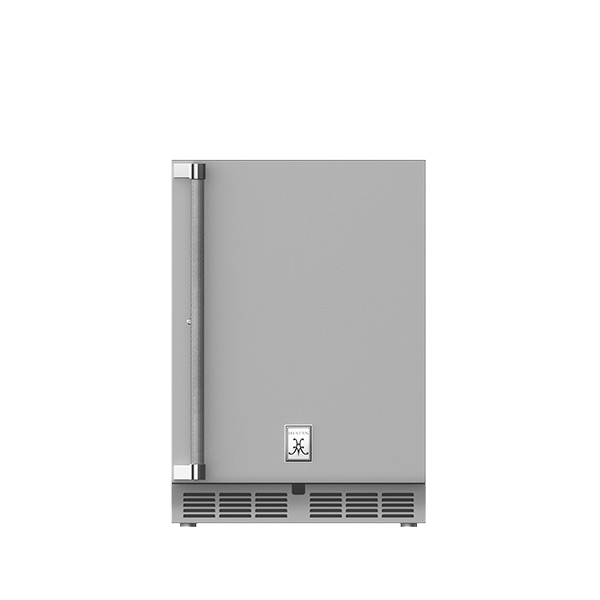 24" Hestan Outdoor Dual Zone Refrigerator with Wine Storage (Solid Door)