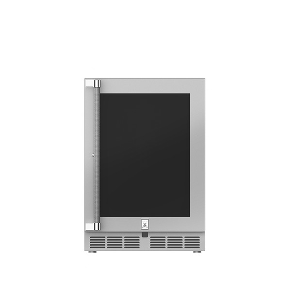 24" Hestan Undercounter Dual Zone Refrigerator with Wine Storage (UV-Coated Glass Door)