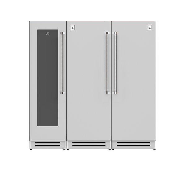 84" Wine Cellar (L),<br>Column Freezer and Refrigerator (R)<br>Ensemble Refrigeration Suite<sup>™</sup>