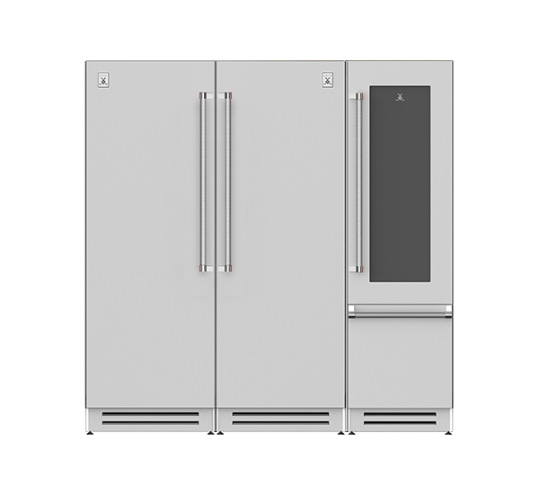 84" Column Freezer (L), Refrigerator<br> and Wine Refrigerator (R)<br>Ensemble Refrigeration Suite<sup>™</sup>