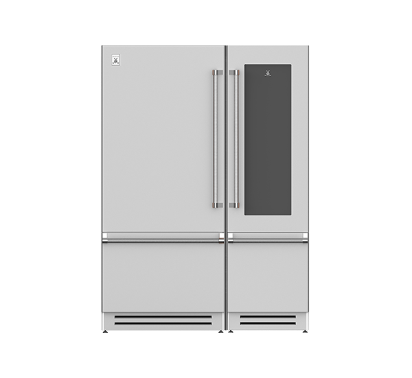 60" Bottom Mount Refrigerator,<br>Freezer (L) and Wine Refrigerator (R)<br> Ensemble Refrigeration Suite<sup>™</sup>