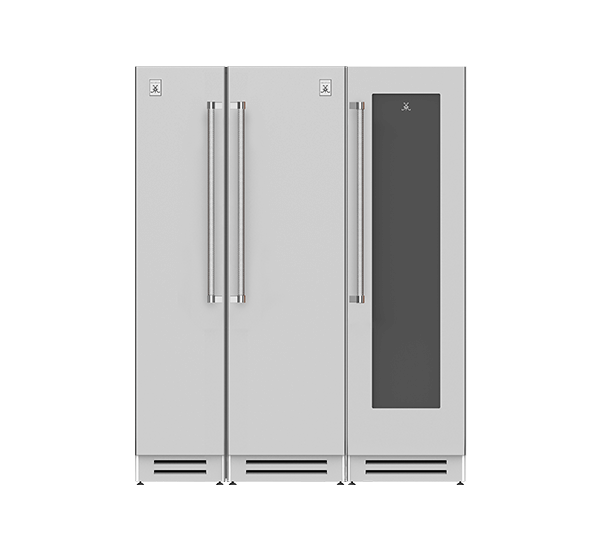 66" Column Freezer (L),<br>Refrigerator and Wine Cellar (R)<br>Ensemble Refrigeration Suite<sup>™</sup>