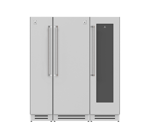 72" Column Freezer (L),<br>Refrigerator and Wine Cellar (R)<br>Ensemble Refrigeration Suite<sup>™</sup>