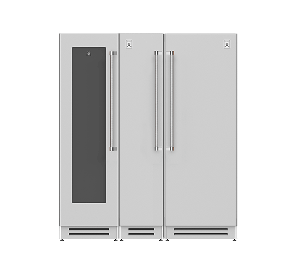 72" Wine Cellar (L),<br>Column Freezer and Refrigerator (R)<br>Ensemble Refrigeration Suite<sup>™</sup>